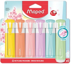 Maped Surligneur FLUO'PEPS PASTEL, blister de 10