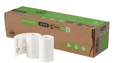 EXACOMPTA Bobine pour carte bancaire, 57 mm x 18 mm, blanc