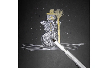 Pentel Stylo roller à encre gel K230M, blanc