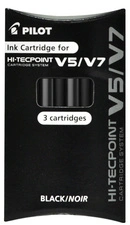 PILOT Cartouches d'encre pour Stylo roller V5/V7, rouge