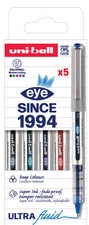 uni-ball Stylo roller eye fine UB157E PF, Ã©tui de 5, assorti