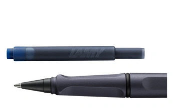 LAMY Stylo roller safari steel black, avec cartouche d'encre