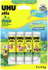 UHU Bâton de colle stic ReNATURE Bob l'éponge, 2 x 21 g