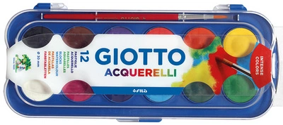 GIOTTO Pastilles de gouache, 24 pastilles, avec pinceau
