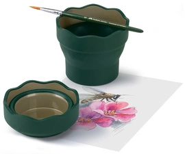 FABER-CASTELL Gobelet CLIC & GO, vert foncé
