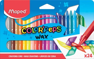 Maped Crayon de cire COLOR'PEPS WAX, étui en carton de 12
