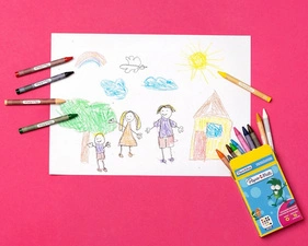 Paper:Mate Crayons de cire Kids Colouring, blister de 16