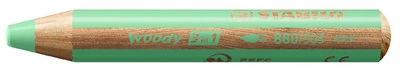 STABILO Crayon multi-talents woody 3en1, rond, bleu pastel