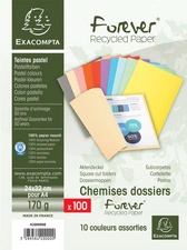 EXACOMPTA Chemises FOREVER 180, A4, 170 g/m2, vert pré
