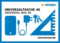 HERMA Pochette à fermeture à zip "Mesh Bags", A6, noir