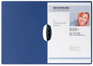 PAGNA Bewerbungsmappe "Swing", DIN A4, aus Karton, blau