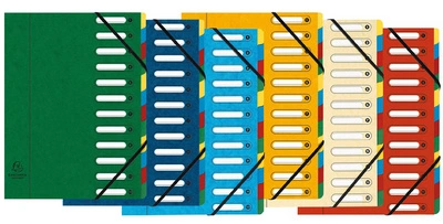 EXACOMPTA Trieur Harmonika, A4, 7 compartiments, bleu