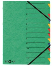 PAGNA trieur "EASY", A4, carton, 12 compartients, bleu