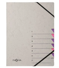 PAGNA Trieur "Easy Grey", A4, 7 compartiments, gris / orange