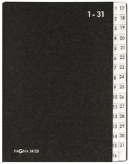PAGNA Trieur à soufflet, format A4, 1-31, noir