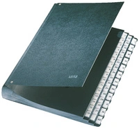 LEITZ classeur à soufflet, A4, A-Z, 24 compartiments, noir,