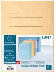 EXACOMPTA Chemise imprimée SUPER, A4, beige