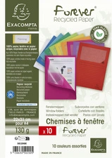 EXACOMPTA Chemise à fenêtre FOREVER, A4, 130 g/m2, tilleul
