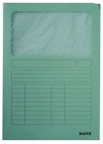 LEITZ Chemise à fenêtre, format A4, carton, rouge, 160 g/m2