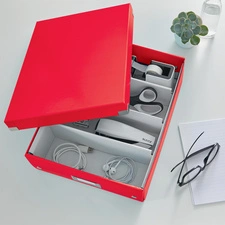 LEITZ Boîte de rangement Click & Store WOW, grand, noir