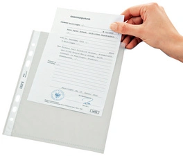 LEITZ Pochette perforée, format A5, PP, grainé, 0,08 mm,