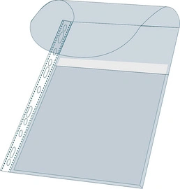 EXACOMPTA Pochette à soufflet perforée avec rabat, A4, PP