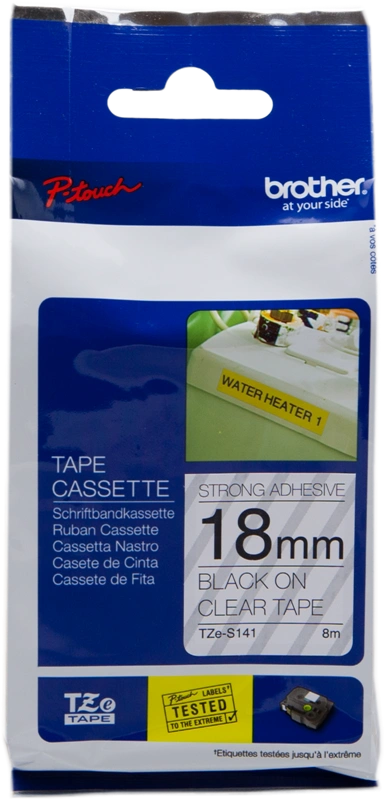 Brother TZe-S141 Ruban Noir sur incolore