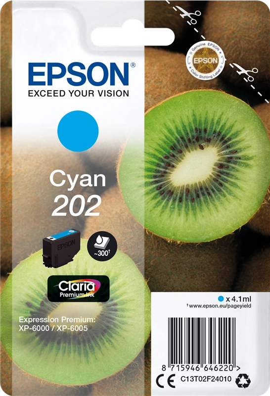 Epson 202 Cyan Cartouche d'encre (C13T02F24010)