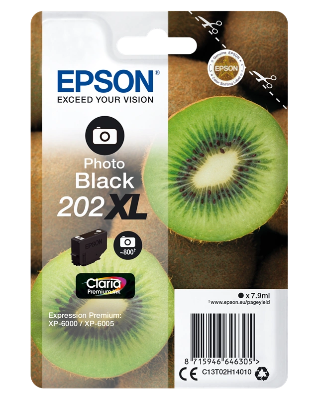 Epson 202XL Noir (photo) Cartouche d'encre (C13T02H14010)