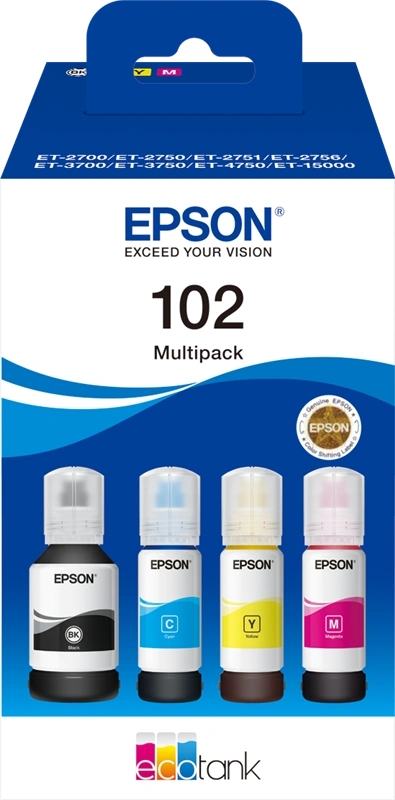 Epson 102 Multipack Noir(e) / Cyan / Magenta / Jaune (C13T03R640)
