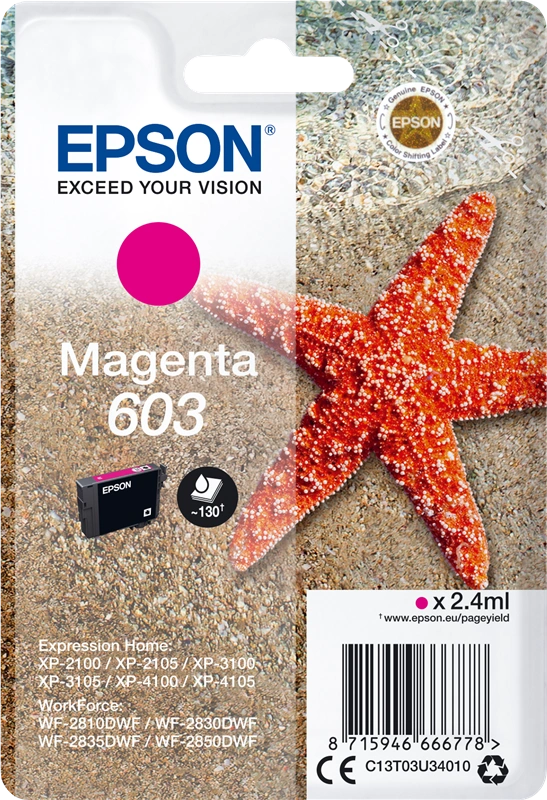 Epson 603 Magenta Cartouche d'encre (C13T03U34010)