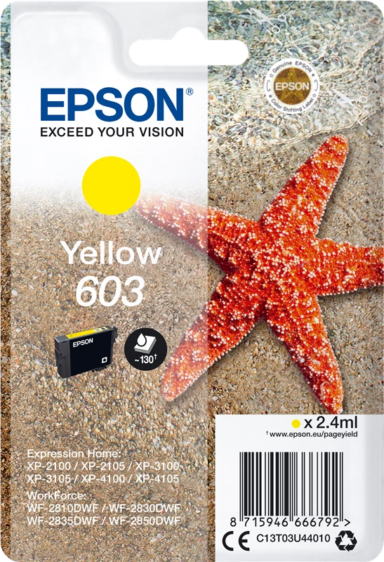 Epson 603 Jaune Cartouche d'encre (C13T03U44010)