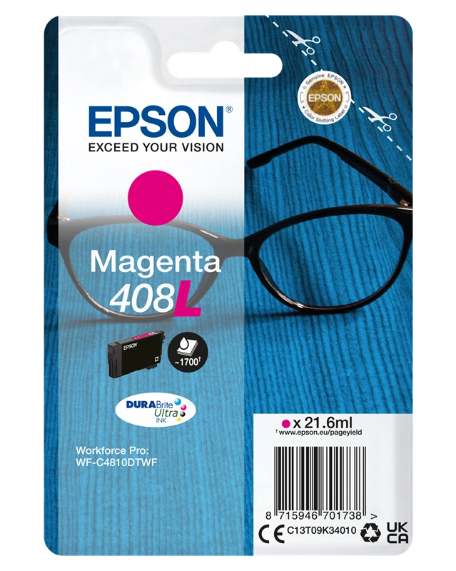 Epson 408L Magenta Cartouche d'encre (C13T09K34010)
