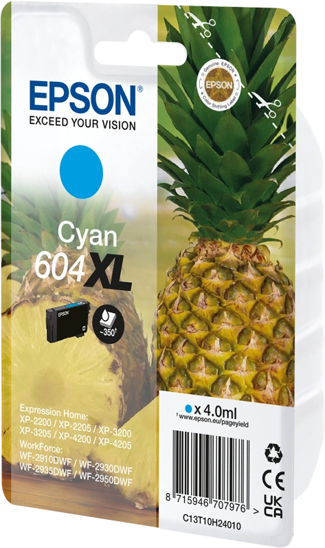 Epson 604 XL Cyan Cartouche d'encre (C13T10H24010)