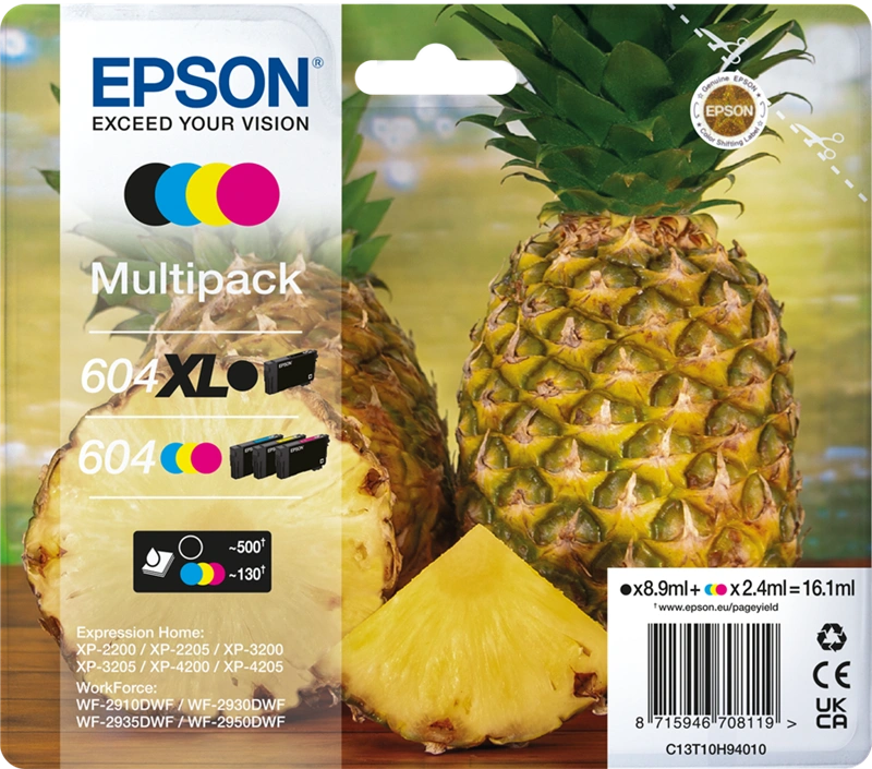 Epson 604 XL Multipack Noir(e) / Cyan / Magenta / Jaune (C13T10H94010)
