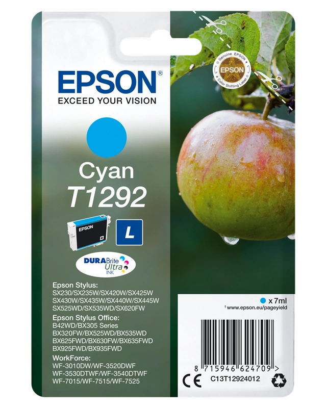 Epson T1292 Cyan Cartouche d'encre (C13T12924012)