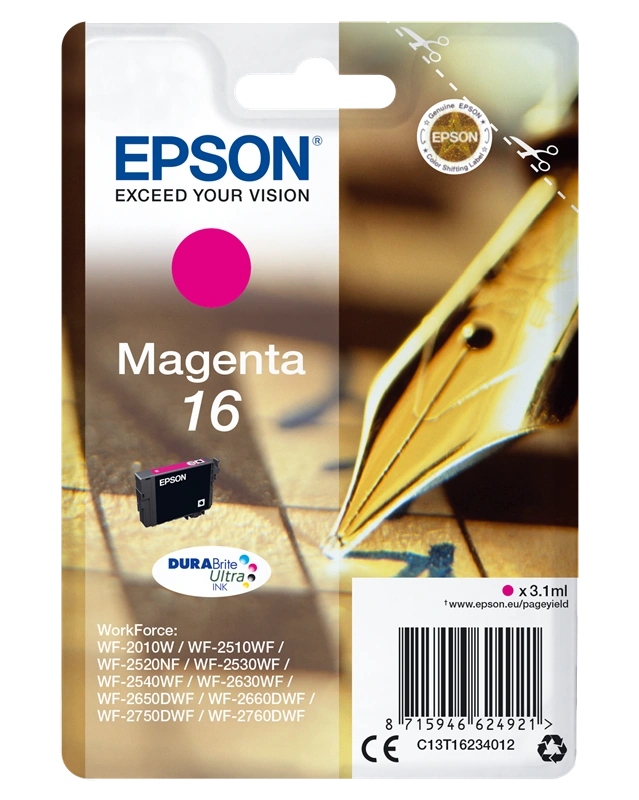 Epson 16 Magenta Cartouche d'encre (C13T16234012)