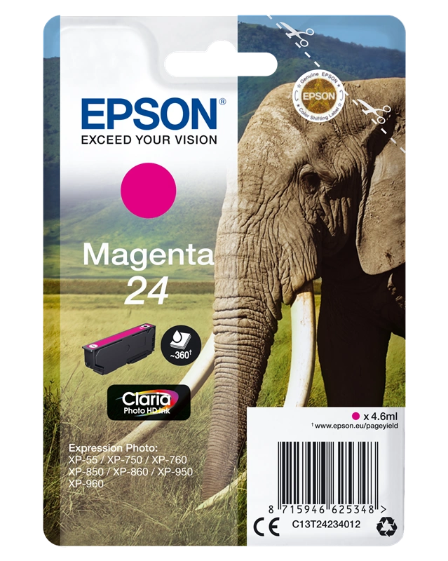 Epson 24 Magenta Cartouche d'encre (C13T24234012)