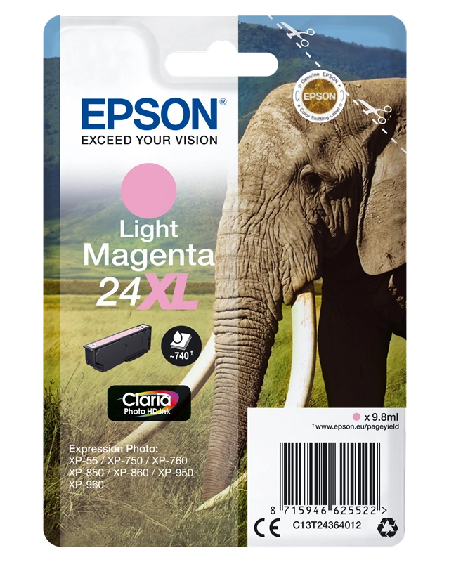 Epson 24 XL Magenta (brillant) Cartouche d'encre (C13T24364012)