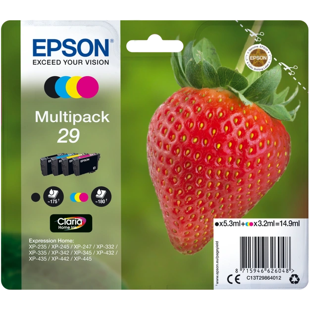 Epson 29 Multipack Noir(e) / Cyan / Magenta / Jaune (C13T29864012)