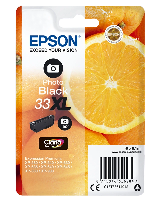 Epson 33 XL Noir (photo) Cartouche d'encre (C13T33614012)