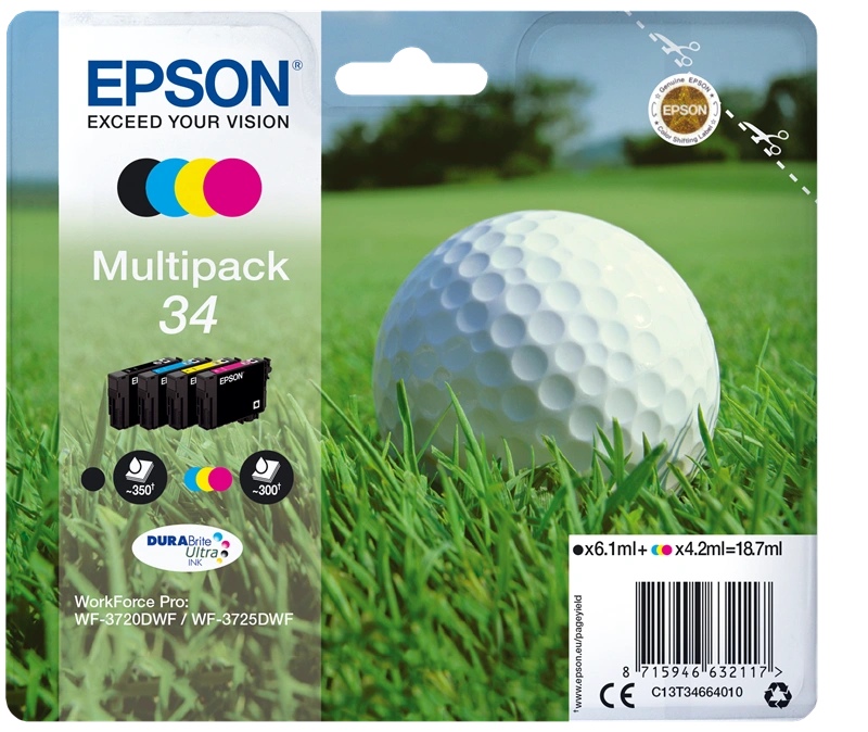 Epson 34 Multipack Noir(e) / Cyan / Magenta / Jaune (C13T34664010)