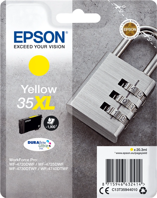 Epson 35XL Jaune Cartouche d'encre (C13T35944010)