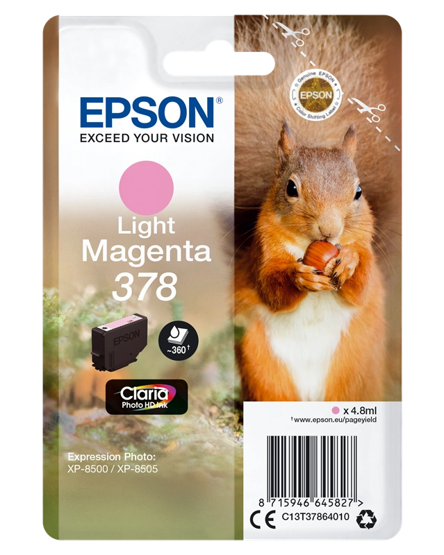 Epson 378 Magenta (brillant) Cartouche d'encre (C13T37864010)