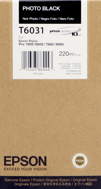 Epson T6031 Noir (photo) Cartouche d'encre (C13T603100)