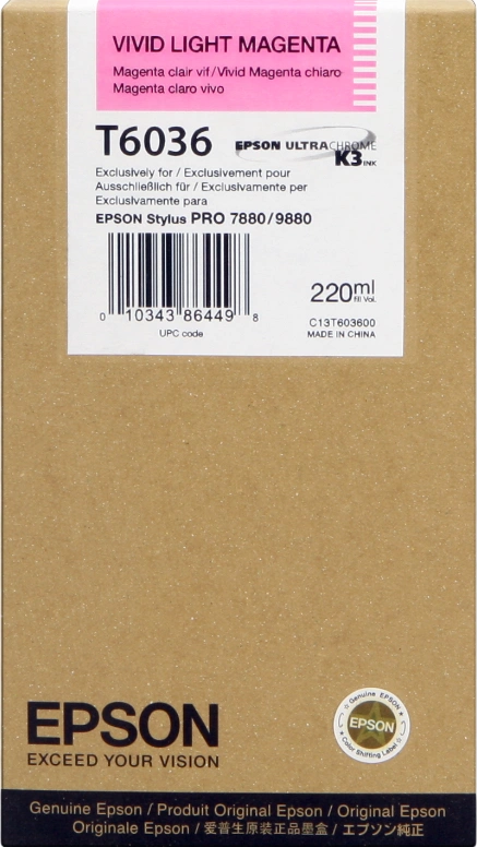Epson T6036 Magenta (brillant) Cartouche d'encre (C13T603600)