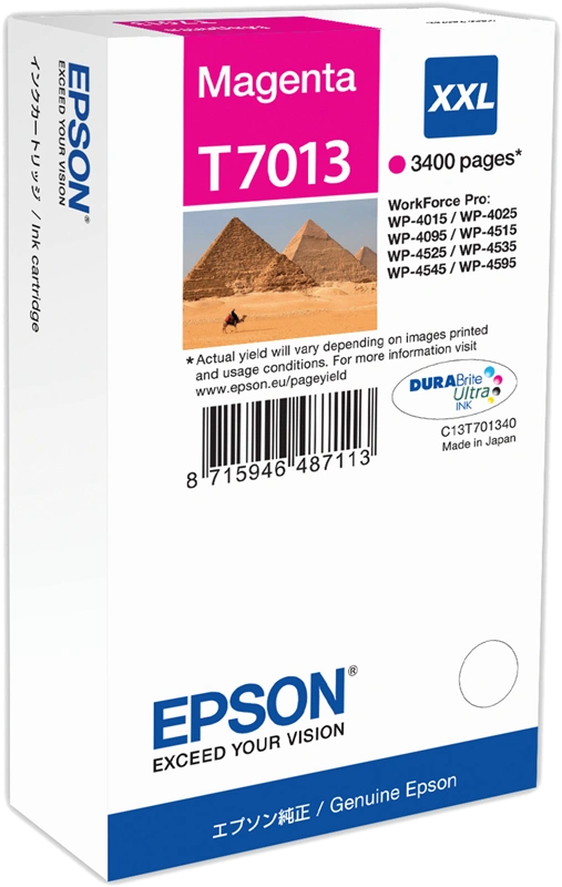 Epson T7013 XXL Magenta Cartouche d'encre (C13T70134010)