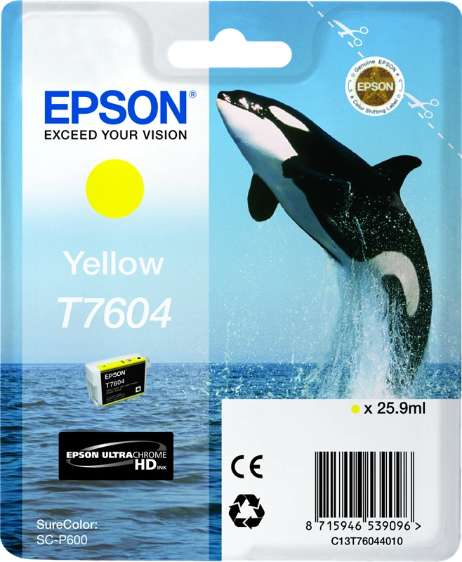 Epson T7604 Jaune Cartouche d'encre (C13T76044010)