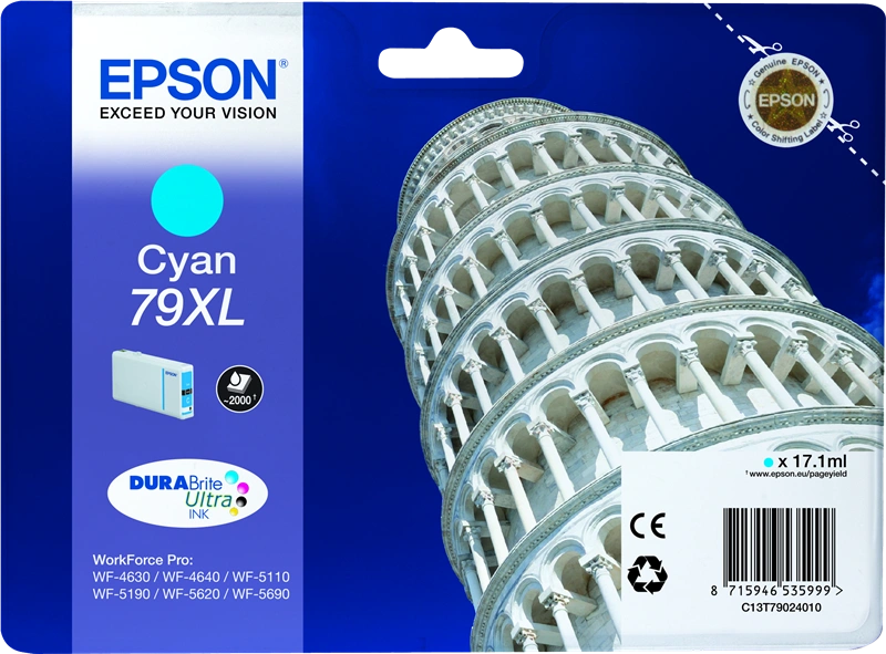 Epson 79 XL Cyan Cartouche d'encre (C13T79024010)
