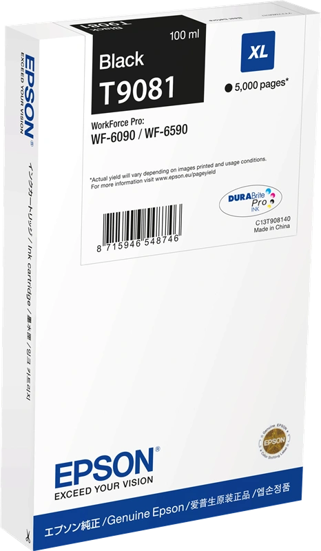 Epson T9081 XL Noir(e) Cartouche d'encre (C13T90814N)
